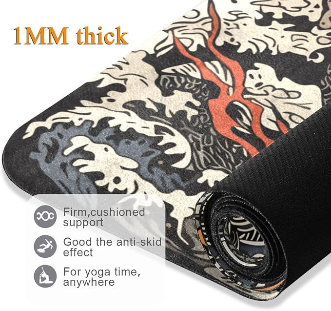Qilmy Fantasy Mandala Pattern Yoga Mat, Non-Slip Texture Pro Yoga Mat Eco Friendly Exercise & Workout Mat for Yoga, Pilates and Floor Exercises