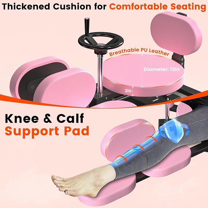 Leg Stretcher, 220LBS Split Machine for Fexibility & Splits Training, 0-200° Adjustable Stretching Equipment for Home Gym, Heavy Duty Steel Frame Leg Stretching Training Machine