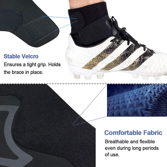beister 1 Pair Ankle Support Breathable Neoprene Compression Ankle Brace for Men and Women, Elastic Sprain Foot Sleeve for Sports Protect, Arthritis, Plantar Fasciitis, Achilles tendonitis, Recovery