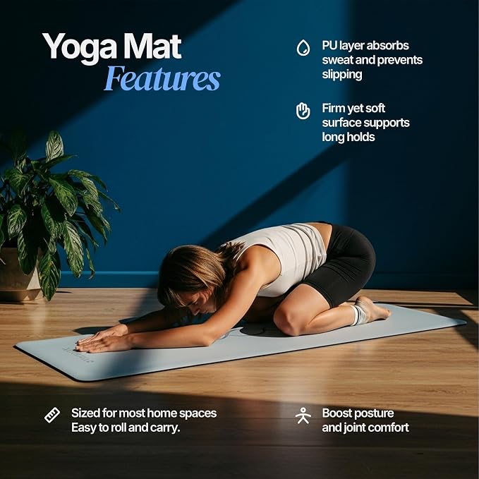Natural Rubber Workout Mat with Bag | Thick Rubber mat 4.5 mm | Non Slip Yoga Mat Non Slip| Gym Mats for Home Gym Floor Mat, Home Exercise Mats for Home Workout Accessories, Fitness Mat, Workout Mats for Home Gym, Yoga Matt, Stretching Mat, Thick Exerc...