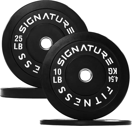 Fitvids 2-Inch Olympic Rubber Weight Plates Sets, Bumper Plates Set for Strength Training, 50-370 Lbs Multiple Options