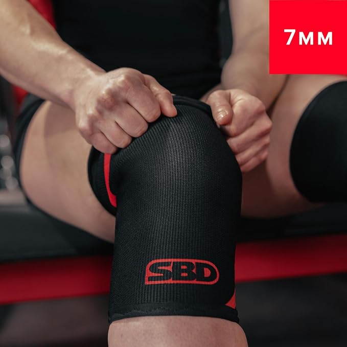 SBD 7mm Powerlifting Knee Sleeves - IPF Approved - Maximum Support | Engineered for unrivaled stability in heavy squats and competition lifts.