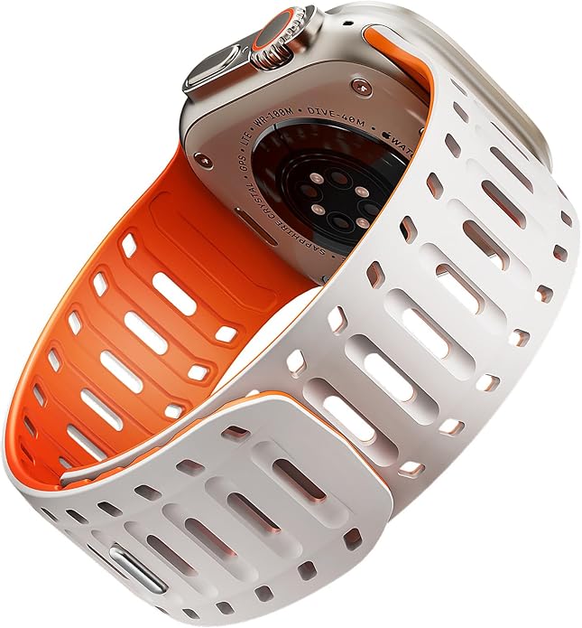 X-it Magnetic Watch Band for Apple Watch Ultra 49mm, 46mm/45mm/44mm, Silicone Sport Strap with Strong Magnet for Men and Women, Compatible with Apple Watch Series 11/10/9/8/7/6/5/4/3/2/1 and SE