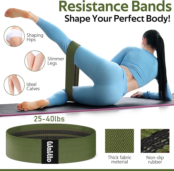 WALITO 8Pcs Barbell Pad Set for Hip Thrust - Squat Pad,Gym Accessories for Women with Bar Bad,Bench Press, with Gym Ankle Straps,Resistance Bands for Working Out,Lifting Strap,Carry Bag