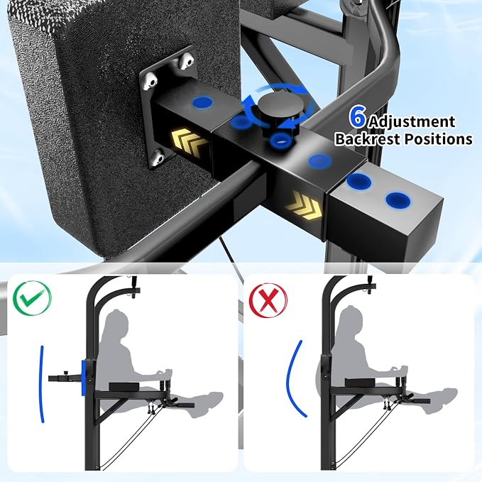 Power Tower Pull Up Bar and Dip Station,Adjustable 86.6 inches | Adjustable Height,Strength Training Equipment,Home Gym Workout,Multi-Function,Space-saving,Easy Assembly,Stable Structure