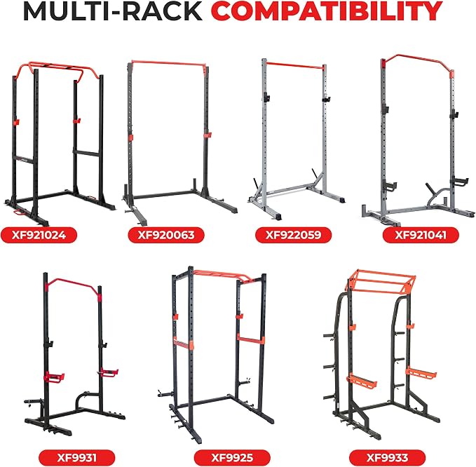 Sunny Health & Fitness Power Cage Squat Rack Attachments for Home Gym | Strength Training, Expanded Workout Variety, Durable Construction, Secure Fit, Quick Installation, Versatile Exercise Support