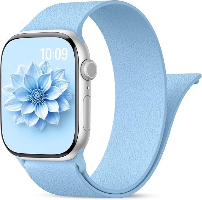 Magnetic Silicone Sport Band for Apple Watch 42mm 46mm 49mm 38mm 40mm 41mm 44mm 45mm Men Women, Patented Auto Lock Breathable Soft Loop for iWatch Ultra SE Series 11 10 9 8 7 6 5 4 3 2 1 All Day Comfort