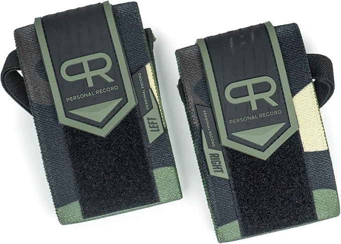 PR Personal Record Heavy Duty Premium Wrist Wraps, More Elasticity, Reinforced Stitching, Extra Wide Strap, Strong Thumb Loop, Larry Wheels Weightlifting Wraps