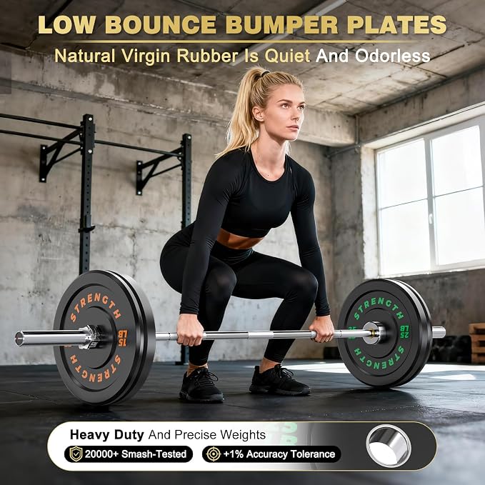 Rendpas 7FT Olympic Barbell for Home Gym Strength Training, 45 Lbs 2-inch Weight Bar with 28mm Grip, 1000 Lbs Capacity 190K PSI Alloy Steel