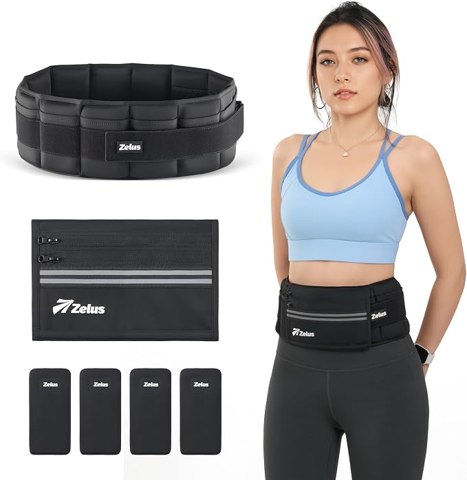 ZELUS 20/32/40lb Adjustable Weighted Vest for Men Women, Rucking Workout | Z-Fit soft iron weight vest, pockets, adjustable straps, for rucking, walking, workout, running, strength training