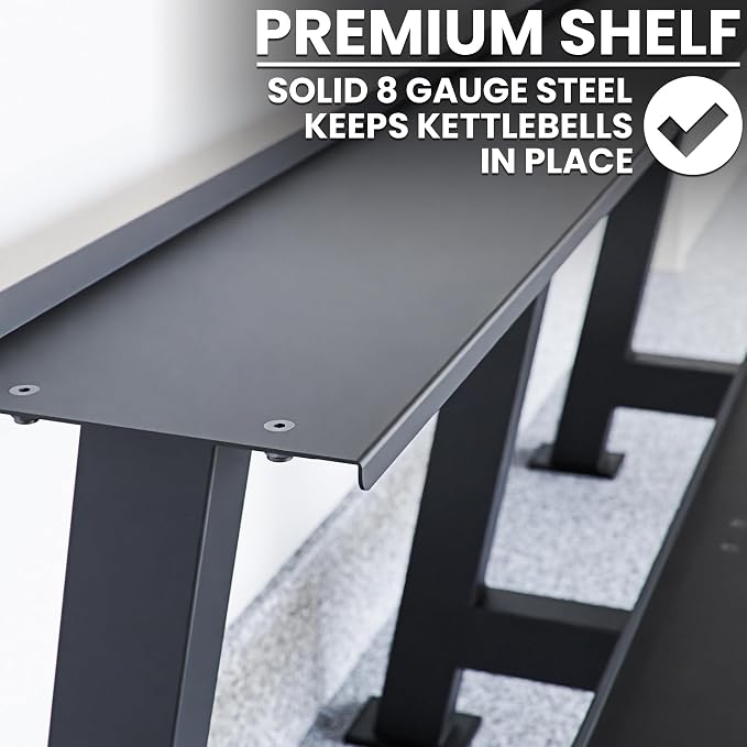 Synergee Kettlebell Rack – 2 Tier Storage for Home Gym