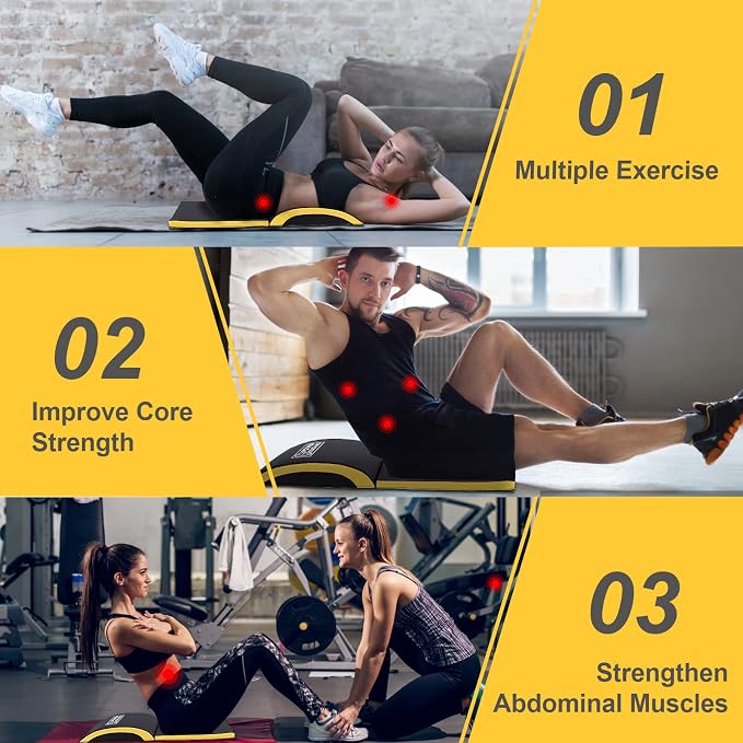 POWER GUIDANCE Ab Exercise Mat - Sit Up Pad - Abdominal & Core Trainer Mat for Full Range of Motion Ab Workouts