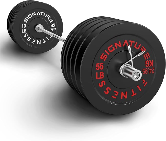 Fitvids 2-Inch Olympic Rubber Weight Plates Sets, Bumper Plates Set Barbell for Strength Training, 160-370 Lbs Multiple Options