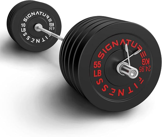 Fitvids 2-Inch Olympic Rubber Weight Plates Sets, Bumper Plates Set Barbell for Strength Training, 160-370 Lbs Multiple Options