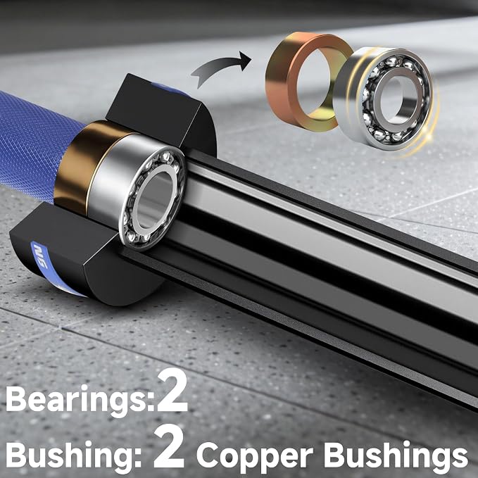 Ceramic Olympic Barbell 4/5/6FT – Short 2" Bar for Home Gym | Alloy/A3/45 steel. 400-500LB. 28mm knurled grip. Brass bushings. Squat, bench, deadlift, hip thrust. Fits standard plates.