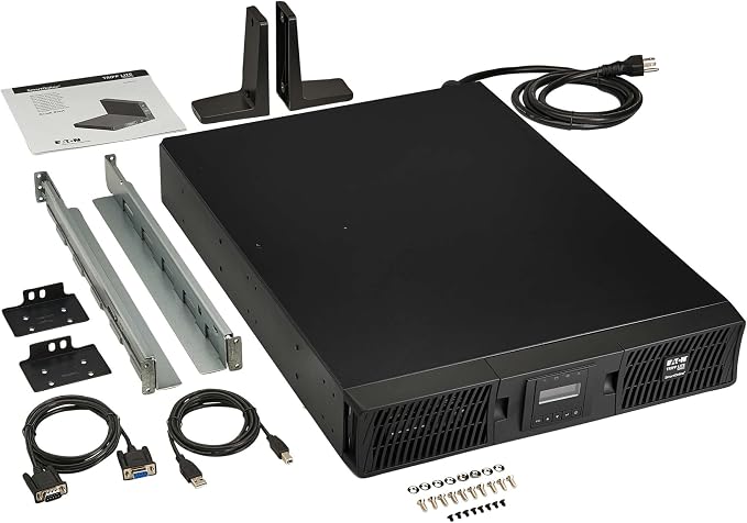 Eaton Tripp Lite Series SmartOnline 2000VA UPS, Pure Sine Wave Double-Conversion, 1800W, 2U Rack/Tower, Extended Run, Network Card Included, LCD, 2 Year Warranty & $250,000 Insurance (SU2200RTXLCDN)