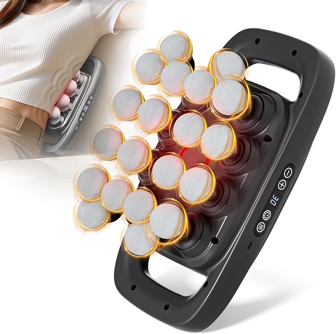 20-Head Massage Gun, 30 Intensity Levels 3 Modes, Deep Tissue Massager with 50KG Force & Noise-Free Motor for Neck Back Legs Shoulders, Portable for Full Body Muscle Recovery