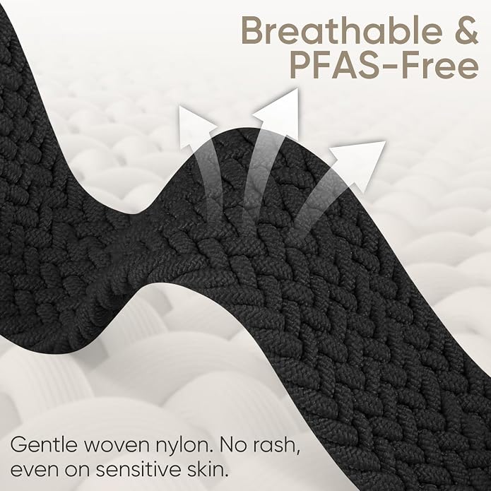 4 Pack Braided Stretchy Bands Compatible with Apple Watch 40mm 41mm 38mm 42mm 44mm 45mm 46mm 49mm Women Men, Breathable Nylon Elastic Daily Use Straps for iWatch Series 11/10 9 8 7 6 5 4 3 SE/Ultra 2