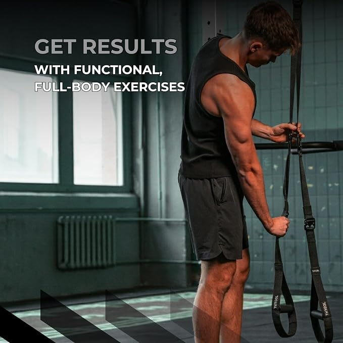 THYSOL Resistance Trainer Pro Xtreme Straps Army | Sling Trainer Set with Adjustable Door Anchor | Fitness Home Workouts - Suitable for Travelling & for Training Indoor & Outdoor
