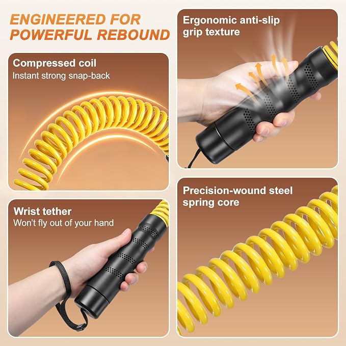 Ropeless Battle Ropes for Home Gym, Weighted Ropeless Battle Adjustable Resistance Levels Ropeless Battle for Strength Training and Full Body Exercise