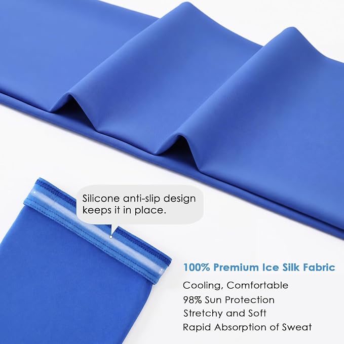 Achiou Volleyball Arm Sleeves for Women, Cooling Ice Silk Sun Sleeves Youth | Summer Ice Silk Compression Sleeves, UPF 50+ UV Protection, Perfect for Teen Girls & Women Outdoor Sports, Anti-slip Silicone