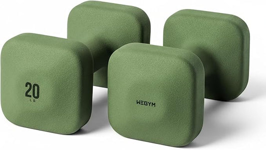 WeGym Square Dumbbells for Home Gym, Hand Weights for Strength Training