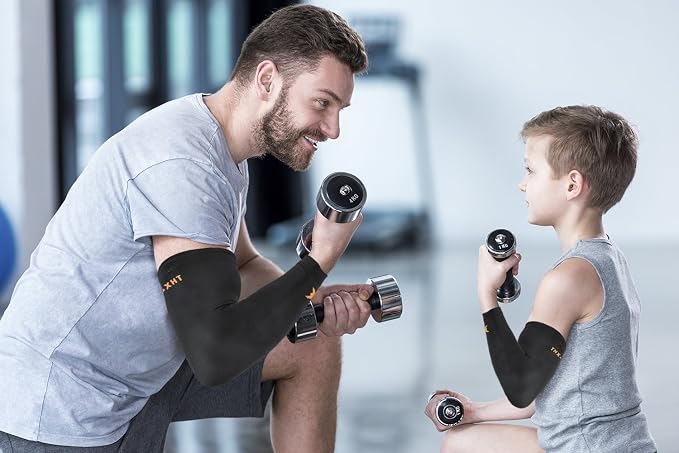 THX4COPPER Elbow Compression Sleeve(2 Pieces)-Copper Infused Support –Guaranteed Recovery Copper Elbow Brace-Idea for Workouts, Sports, Golfers, Tennis Elbow, Arthritis, Tendonitis-X-Large