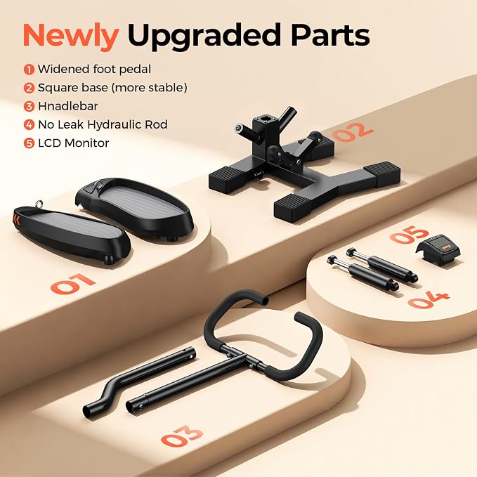 SPORTSROYALS Stair Stepper,Twist/Mini Stepper for Exercise at Home,Step Machine with Resistance Bands for Full Body Workout, 350lbs+ Capacity