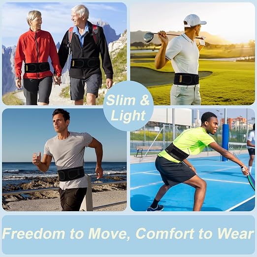 cybryeh Thin & Lightweight Back Brace for Lower Back Pain Relief – Slim, Breathable Back Support Brace for Sciatica, Herniated Disc – Adjustable Lumbar Support Belt for Men & Women, All Day Comfort
