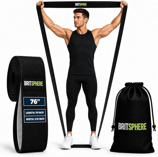 76-Inch Long Fabric Resistance Bands for Women & Men | Heavy Duty, Pull Up Assistance, Non-Slip Elastic, Home Gym Equipment, Strength Training, Pilates & Calisthenics