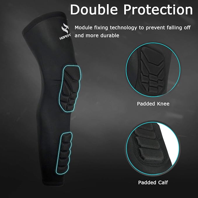Knee Calf Padded 2 Pack Compression Leg Sleeve Shin Protective Support