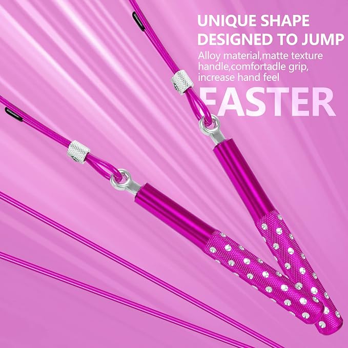 Jump Rope, Wastou Speed Jumping Rope for Training Fitness Exercise, Adjustable Adults Workout Skipping Rope for Men, Women, Kids, Girls