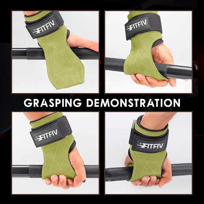 Weight Lifting Wrist Strap, Double Leather Weightlifting Wrist Straps for Gym Strength Training, Neoprene Padded Wrist Wraps - for Men & Women (Pair)