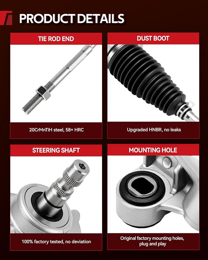 Torchbeam Power Steering Rack & Pinion Assembly Fit for 2009-2013 Corolla(North American Built), 2009-2013 Matrix FWD, 2009-2010 Vibe FWD, Hydraulic System Steering, Replaces OEM 1G-2696