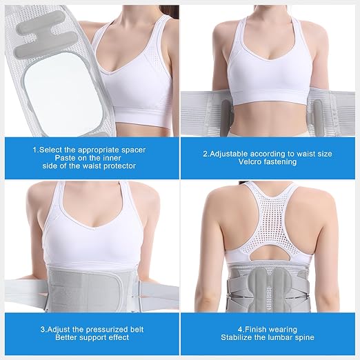 Back Brace for Lower Back Pain Relief for Women Adjustable Lumbar Support Belt Breathable 4D Mesh Fabric for Herniated Disc,Sciatica,Scoliosis Home Work Sports