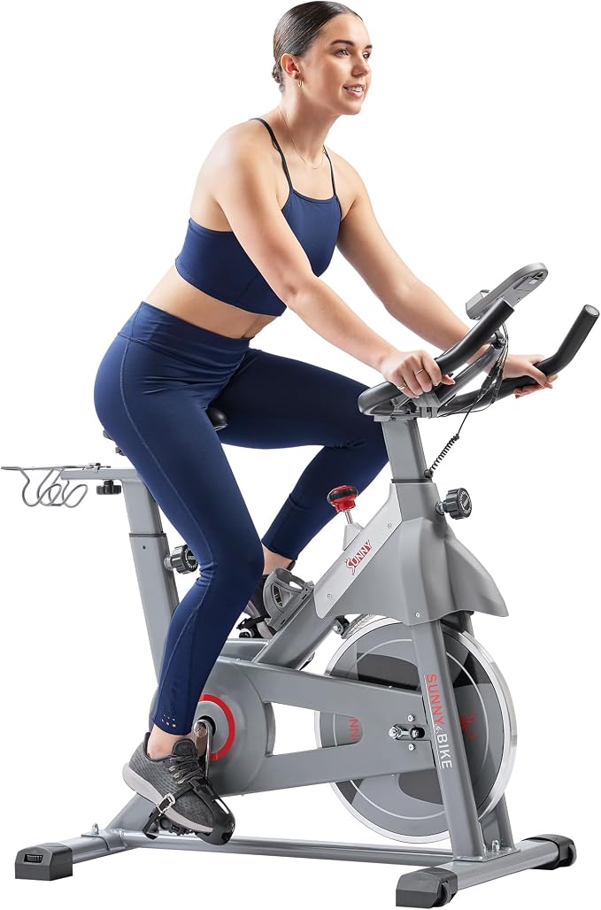 Sunny Health & Fitness Smart Indoor Cycling Exercise Bike for Home Cardio