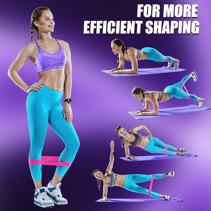 WHATAFIT Resistance Bands with Handles, 5-Level Exercise Bands for Workout | Natural latex,10-50 lbs, stackable to 150,Ankle Straps, Door Anchor,Guide. For Strength, Yoga,Home Gym,Travel & Workout.