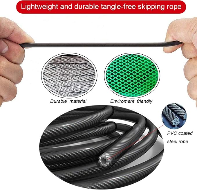 Redify Adjustable Jump Rope,Jump Ropes for Fitness for Men Women | ﻿Workout and Exercise,Cardio,Boxing,Weight Loss,Speed Rope,Slim Body at Home School Gym,Suitable for All Ages