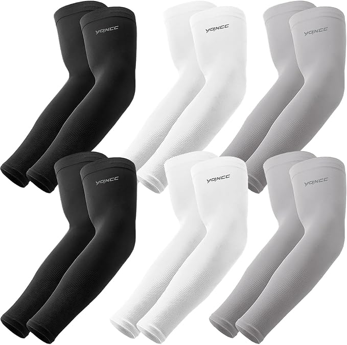 YQXCC Arm Sleeves Cooling UV Sun Protection Sport Compression for Men Women | UPF50, Tattoo Coverage, Lightweight, Breathable, Seamless Cover Arms, Daily Wear, Outdoor Work, Basketball Baseball Golf