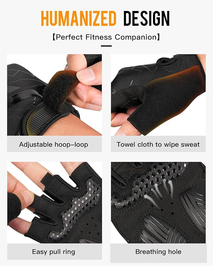 ATERCEL Cycling Gloves, Bike Gloves for Men Women, Bicycle Glove for Cycling, Workout, Gym, Training, Weight Lifting Outdoor, Mountain Bike, and Riding