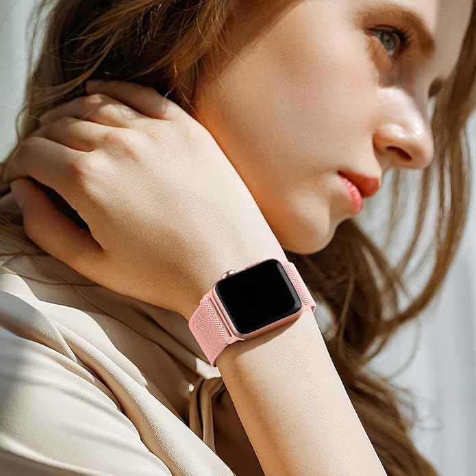 Lerobo Braided Band Compatible with Apple Watch Series 11 10 9 8 7 46mm 45mm 41mm Ultra SE 3 2 1 49mm Series 6 5 4 3 44mm 40mm 38mm 42mm Men iWatch Bands Women Stretchy Nylon Solo Loop Sport Strap