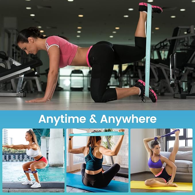WIKDAY Exercise Resistance Bands with Handles for Working Out Workout Bands Set with Door Anchor for Physical Therapy, Yoga, Pilates