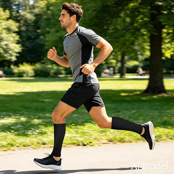 Junely 3 Pairs Calf Compression Sleeve for Men and Women | Running Athletic Nurses Work Support Travel Flight Sports