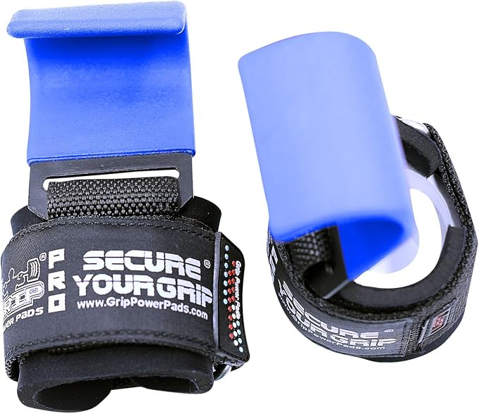 Weight Lifting Rod Hooks Heavy Duty Wrist Wraps Power Weight Lifting Training Gym Grips Straps Set of 2