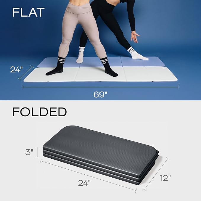 Stakt The Original Foldable Yoga Mat - Non-Slip | Premium foldable exercise & workout mat with non-slip surface, portable for studio or home use, as seen on Shark Tank