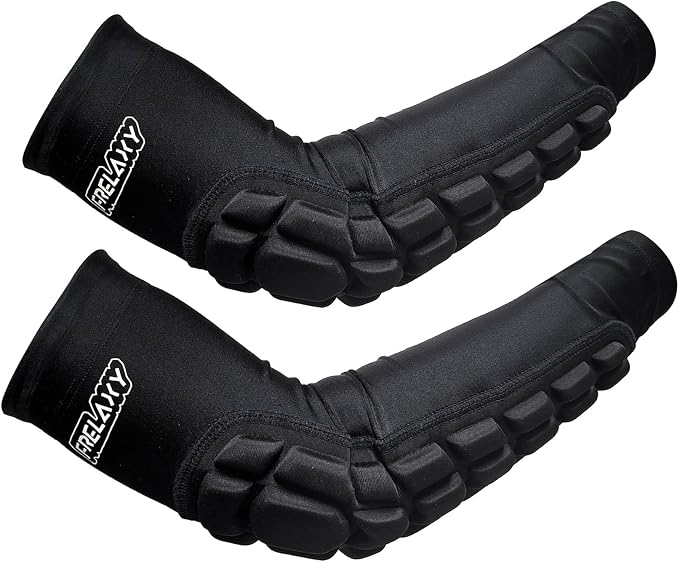 Frelaxy Elbow Pads, Padded Arm Sleeves for Volleyball and Football, 2 Pack