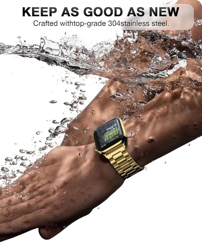 EPULY Metal Band Compatible with Apple Watch Bands for Men 49mm 46mm 45mm 44mm 42mm, Business Stainless Steel Strap for iWatch Series 11 10 9 8 7 6 5 4 3 2 1, SE3 2 1, Ultra3 2 1, No Tools Required | 49/46/45/44/42mm Stainless Steel Strap for Business ...