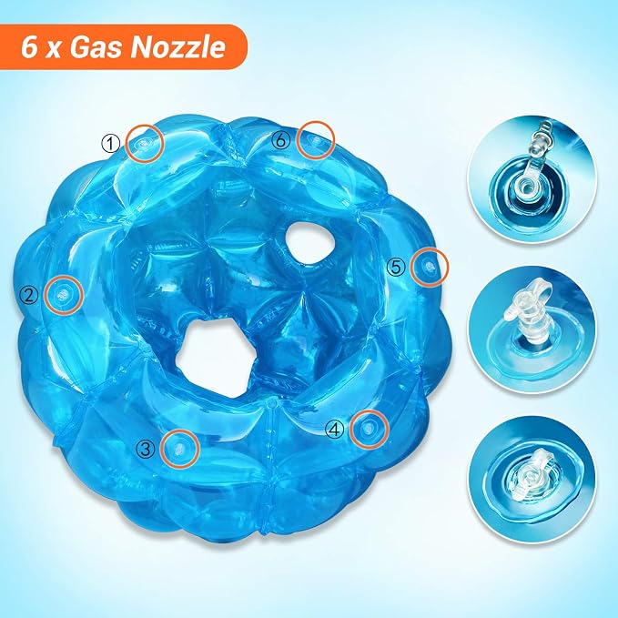 Theefun 2 Pack Bumper Balls: 36-inch Inflatable Sumo Ball Durable PVC Body Bubble Soccer - Giant Human Hamster Knocker Body Zorb Ball for Kids and Adults Physical Outdoor Toys, Blue