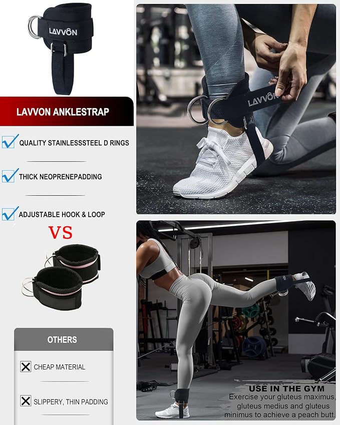 Barbell Squat Pad Set- Nylon Padding AntiSlip- Thick Foam Hip Thrusts Pads | Bench Press/Lunges/Bar Squats Padding Cushion -Standard Olympic Weight Bar Pad(Wrist Straps Weightlifting-Ankle Straps)