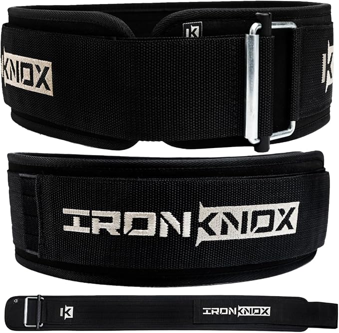 Premium Weight Lifting Belt, 4 Inch Weight Belt for Men and Women with Self Locking Metal Buckle for Maximum Support, Weightlifting Belt for Squat or Deadlift, Durable Gym Belt for Men